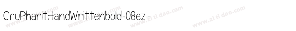 CruPharitHandWrittenbold-08ez字体转换