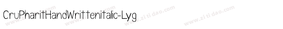 CruPharitHandWrittenitalic-Lyg5字体转换