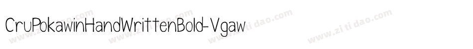 CruPokawinHandWrittenBold-Vgaw字体转换