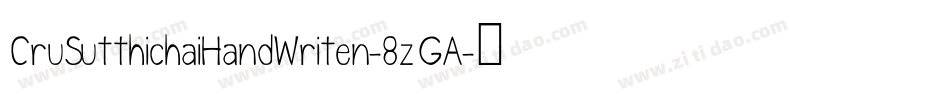 CruSutthichaiHandWriten-8zGA字体转换
