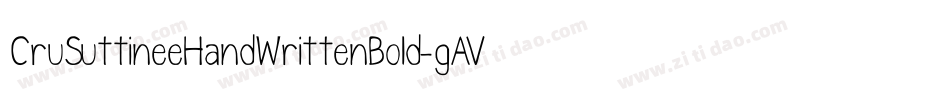 CruSuttineeHandWrittenBold-gAV4字体转换