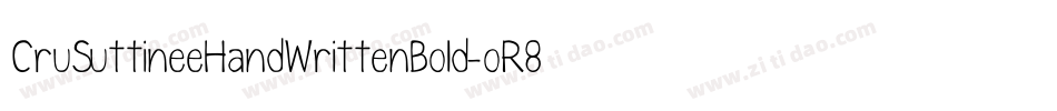 CruSuttineeHandWrittenBold-oR84字体转换
