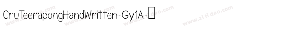 CruTeerapongHandWritten-Gy1A字体转换
