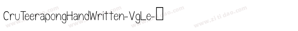 CruTeerapongHandWritten-VgLe字体转换