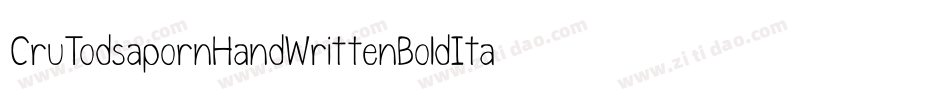 CruTodsapornHandWrittenBoldItalic-jdwG字体转换