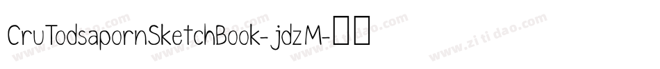 CruTodsapornSketchBook-jdzM字体转换