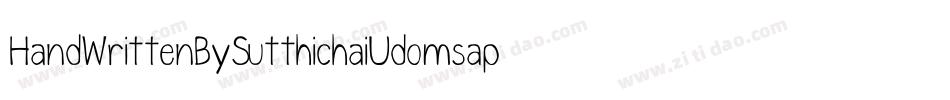 HandWrittenBySutthichaiUdomsap-2rpX字体转换