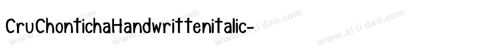 CruChontichaHandwrittenitalic-v2WA字体转换