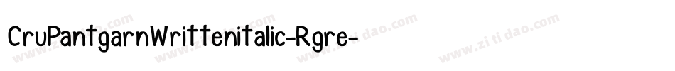 CruPantgarnWrittenitalic-Rgre字体转换
