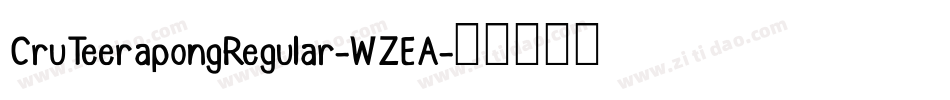 CruTeerapongRegular-WZEA字体转换