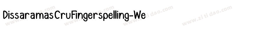 DissaramasCruFingerspelling-WedA字体转换