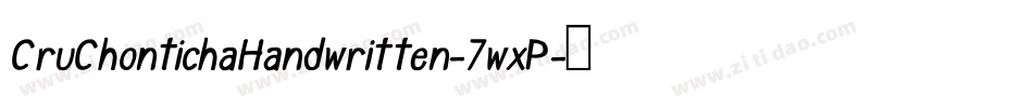CruChontichaHandwritten-7wxP字体转换
