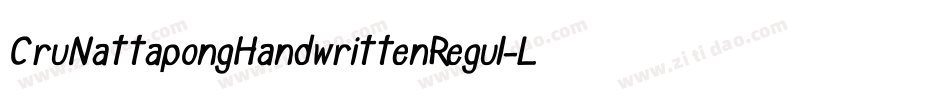 CruNattapongHandwrittenRegul-LydZ字体转换