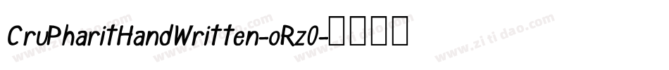 CruPharitHandWritten-oRz0字体转换