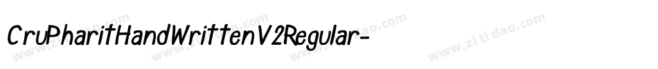 CruPharitHandWrittenV2Regular-Pyed字体转换