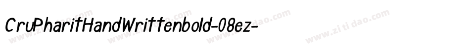 CruPharitHandWrittenbold-08ez字体转换