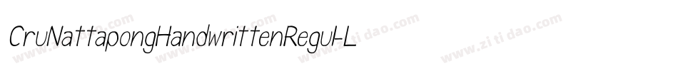 CruNattapongHandwrittenRegul-LydZ字体转换