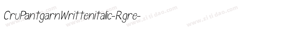 CruPantgarnWrittenitalic-Rgre字体转换