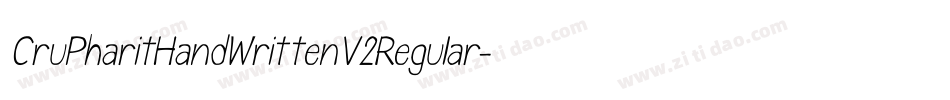 CruPharitHandWrittenV2Regular-Pyed字体转换