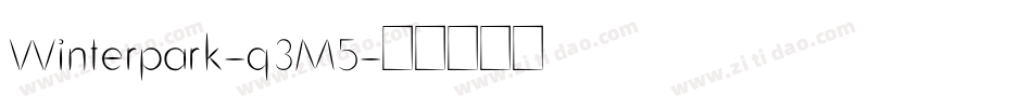 Winterpark-q3M5字体转换