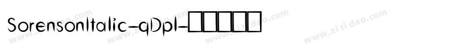 SorensonItalic-qDpl字体转换