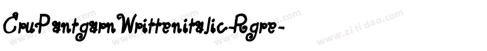 CruPantgarnWrittenitalic-Rgre字体转换