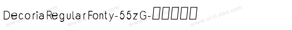 DecoriaRegularFonty-55zG字体转换