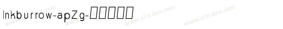 Inkburrow-apZg字体转换 Inkburrow-apZg字体转换