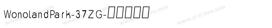 WonolandPark-37ZG字体转换