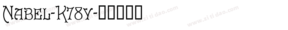Nabel-K78y字体转换