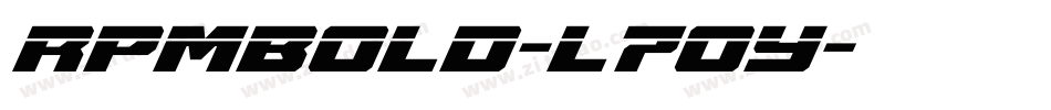 RpmBold-L7oy字体转换
