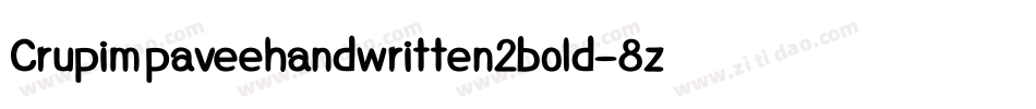 Crupimpaveehandwritten2bold-8z9g字体转换