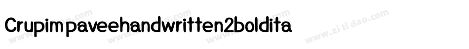 Crupimpaveehandwritten2bolditalic-Yg4O字体转换
