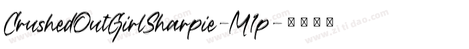 CrushedOutGirlSharpie-M1p字体转换