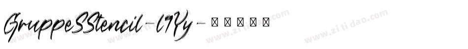 GruppeSStencil-l9Yy字体转换