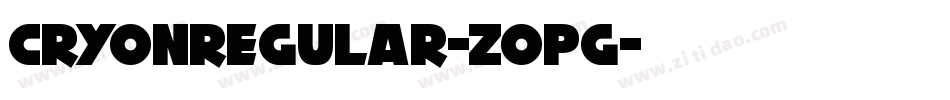 CryonRegular-zopG字体转换