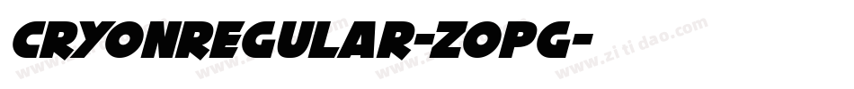 CryonRegular-zopG字体转换