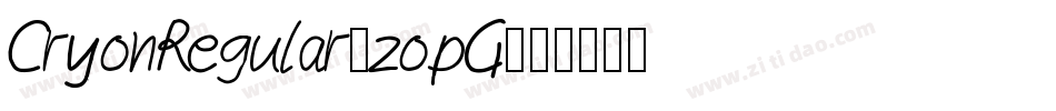 CryonRegular-zopG字体转换