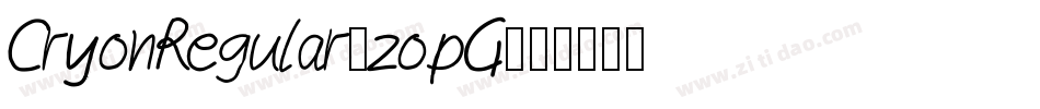 CryonRegular-zopG字体转换