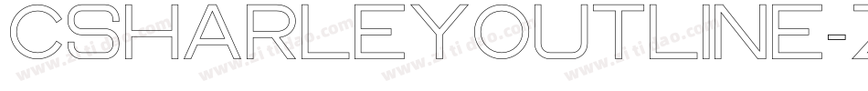 CsHarleyOutline-z8X4X字体转换