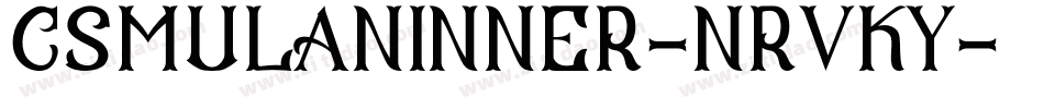 CsMulanInner-nRvKY字体转换