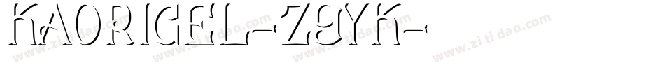 Kaorigel-Z9YK字体转换