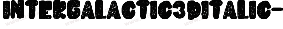 Intergalactic3DItalic-MPKx字体转换