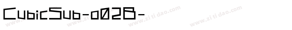 CubicSub-o02B字体转换