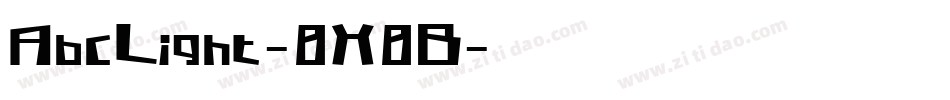 AbcLight-8X8B字体转换