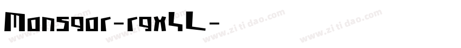 Monsgor-rgx4L字体转换 Monsgor-rgx4L字体转换