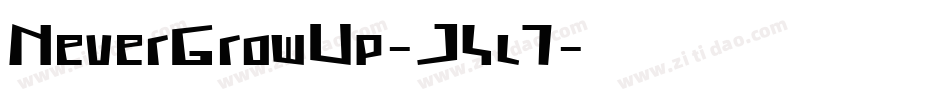 NeverGrowUp-J4l7字体转换