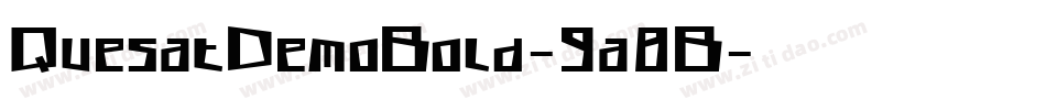 QuesatDemoBold-9a8B字体转换