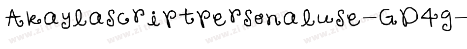 Akaylascriptpersonaluse-GD4g字体转换