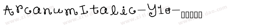 ArcanumItalic-Y1o字体转换